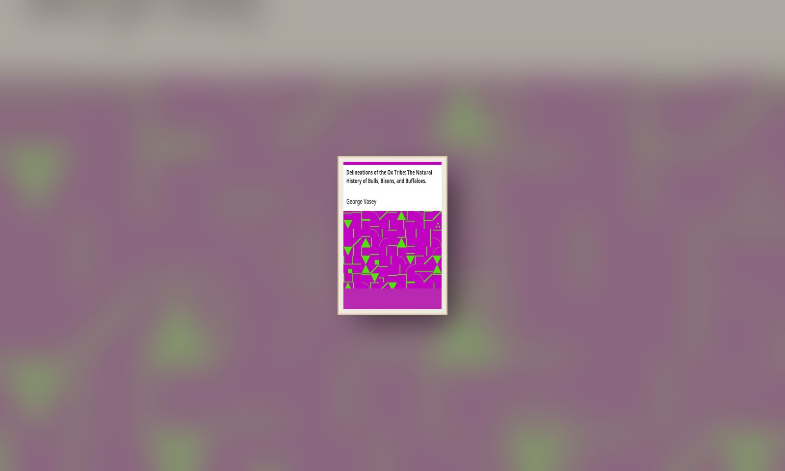牛族の自然誌に関連する古典図版